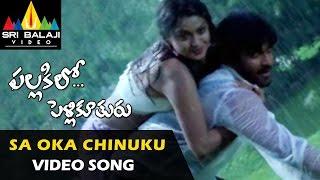 Pallakilo Pellikuthuru Video Songs  Sa Oka Chinuku Video Song  Gowtam Rathi  Sri Balaji Video