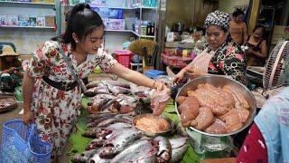 Market show Fish and fish eggs cooking by Mommy chef - Countryside life TV