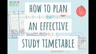 How To Make An EFFECTIVE STUDY TIMETABLE  Revision Timetable  Productivity