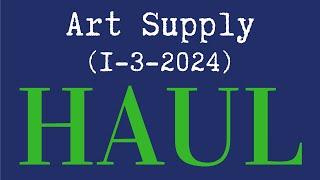 Art Supply Haul  1-3-2024  Cretacolor