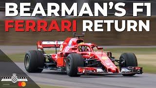 Oliver Bearman returns to a Ferrari F1 car at Goodwood