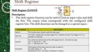 Shift Register and Step Sequence for PLC using LOGO