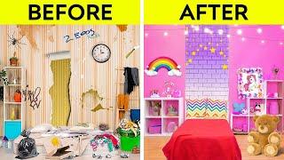 AWESOME ROOM MAKEOVER  We Built Our Dream House Genius DIY Ideas and Crafts by 123 GO