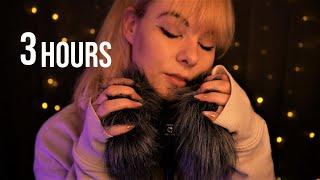 ASMR  3 hours extra cozy Fluffy Scratching & Subtle Breathing - no talking Fuzzy Mic