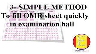 How to fill OMR Sheet quickly in examination hall   Entrance Fear  easy2crack