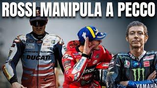 ROSSI Y BAGNAIA CONTRA MARC MÁRQUEZ ROSSI MANIPULA A PECO ...