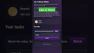 top 10 bitcoin whales taswap video code  video code tapswap