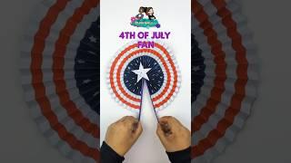 A red white & blue fan for you  #4thofjuly #papercraft #shorts #papertoy #kidsvideo #july4th