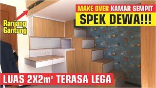 MEZZANINE KAMAR TIDUR DARI KAYU - RENOVASI KAMAR ANAK UKURAN 2 X 2 METER - RUMAHNESIA