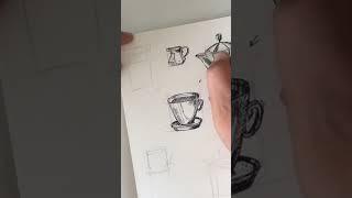 How to draw coffee stuff for beginners when your bored #shortsdrawing #shorts #art