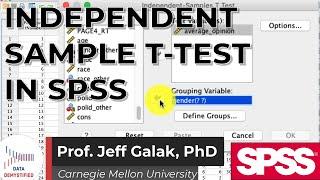 Independent Sample t-Test in SPSS Tutorial SPSS Tutorial Video #13 - Comparing Two Groups