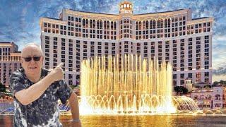 4K Daytime Bellagio Fountains- Lac Vegas 2024