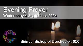 Evening Prayer  Wednesday 4 September 2024  Chester Cathedral