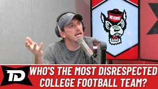 Which College Football team is the most disrespected?