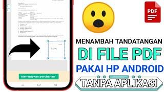 Cara menambahkan tanda tangan di file pdf menggunakan hp android