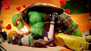 Michelangleo Falls in Love with April - Teenage Mutant Ninja Turtles Love Life Movie..