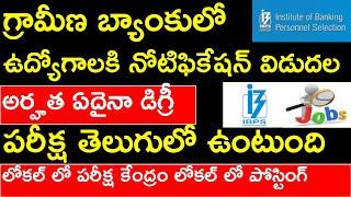 గ్రామీణ బ్యాంకులో ఉద్యోగాలకి నోటిఫికేషన్ విడుదల  IBPS RRB 2023 RECRUITMENT  DEGREE PASS  CLERK PO