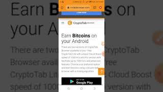 FREE LEGIT BTC MINNING APPCRYPTOTAB BROWSER PROUPDATED DOWNLOAD LINK️️️