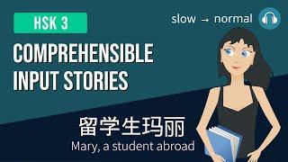 HSK3  留学生玛丽 Mary a student abroad  Comprehensible Input HSK3 Practice Bundle 27 Beginner Chinese