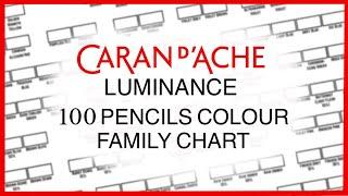 Caran D’Ache Luminance 100 Coloured Pencils Family Chart