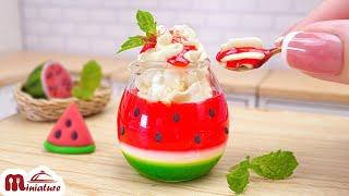 Fresh Miniature Watermelon Pudding Recipe  ASMR Cooking Mini Food
