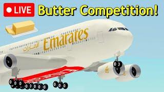 LIVE  PTFS Butter Competition  Roblox Pilot Training Flight Simulator