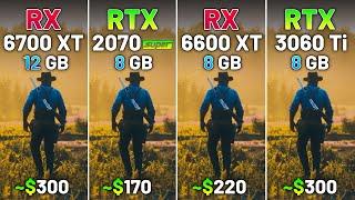 RX 6700 XT vs RTX 2070 SUPER vs RX 6600 XT vs RTX 3060 Ti - Test in 20 Games in 2024