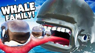 Saving the WHALE FAMILY From The SEA MONSTER  - Goat Simulator 3