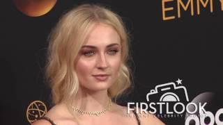 Sophie Turner arriving at the 2016 EMMY Awards