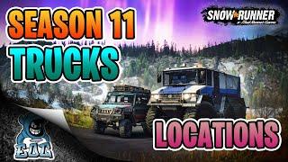 Snowrunner Trucks & Upgrades Locations Season 11