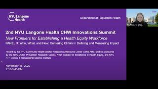 New Frontiers for Establishing a Health Equity Workforce Panel 3