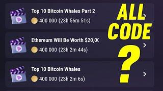 All Code  Ethereum Will Be Worth 20000 Code  Top 10 Bitcoin Whales Part 2 Code Tapswap Code Today