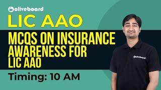 LIC AAO 2021  MCQs on Insurance Awareness for LIC AAO  Aditya Sir