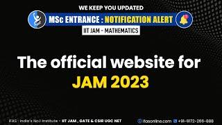 New Update IIT JAM Official Website - 2023  IFAS