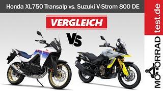 Honda XL750 Transalp vs. Suzuki V-Strom 800 DE  Vergleich der neuen Mittelklasse Reise-Enduros