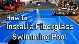 How to install a fiberglass swimming pool.