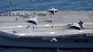 US Navy - X-47B UCAS First Touch & Go Landing Tests On USS George H.W. Bush CVN 77 1080p