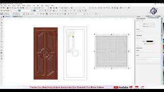 2D Door Design in Corel Draw  with artcam toolpath