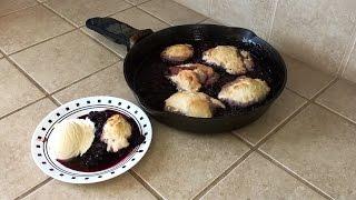 Skillet Blueberry Cobbler Slump