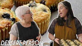 The Best Homemade Blueberry Muffins with Claire Saffitz & Mom  Dessert Person