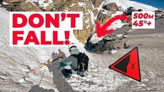 Skiing an ICONIC COULOIR in the DOLOMITES