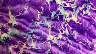 Expert paper marbling demonstration - acrylic paint on paper