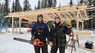 Building a Sawmill Shed  Install Rafters and Metal Roofing + Total Project Cost