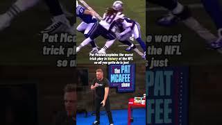 Pat McAfee explains the worst play in  NFL history  #nfl #shorts