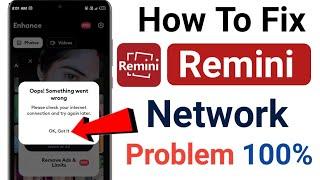 Fix remini network problem today  remini not working 2023  how to fix remini not working problem