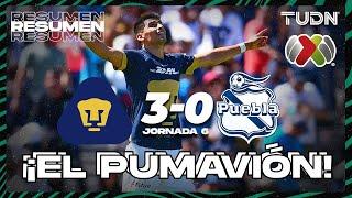 Resumen y goles  Pumas 3-0 Puebla  CL2024 - Liga Mx J6  TUDN