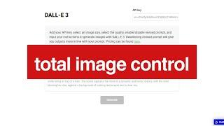 This FREE tool generates DALL-E 3 images using your API key