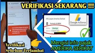 cara menambah info pajak di google AdSense bagi pemula