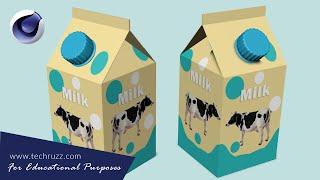 Creating a 3D MilkJuice BoxPack - Cinema 4D Beginners Tutorial