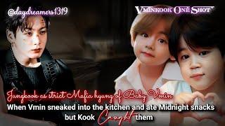 When Vmin sneaked into the Kitchen and ate midnight snacks but Kook caught them  @daydreamers1319